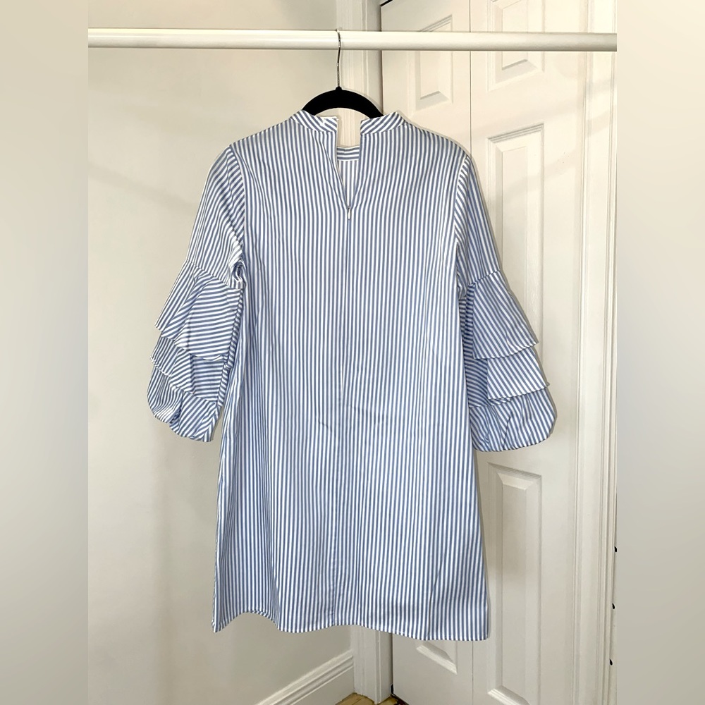 Zara Striped 3/4 Layered Sleeved Dress